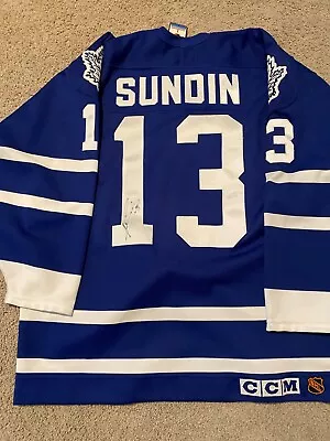 Mats Sundin Autographed Authentic CCM Maple Leafs Jersey Certified  • $100