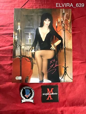 ELVIRA CASSANDRA PETERSON AUTOGRAPHED SIGNED 11x14 PHOTO! BECKETT COA! HORROR!  • $104.99