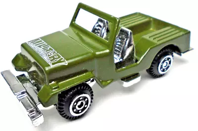 Green & Chrome Jeep Military Action Set 2 5/8  Diecast Army Vehicle Made China • $10.99