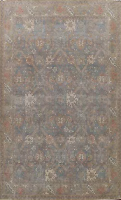 Silver Washed Geometric Ziegler Turkish Area Rug Wool Classic Large Carpet 10x13 • $961