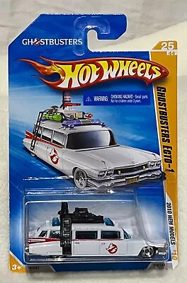 Hot Wheels 2010 New Models Ghostbusters Ecto-1 White #25/44 VHTF - Nice Card • $10.99