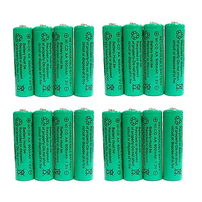 16 Pcs AA 900mAh Ni-Cd  Ni-Cad 1.2V Rechargeable Battery RC Solar Green US Stock • $21.59