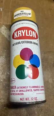 Vintage Krylon Aerosol Spray Paint Marigold Yellow • $40