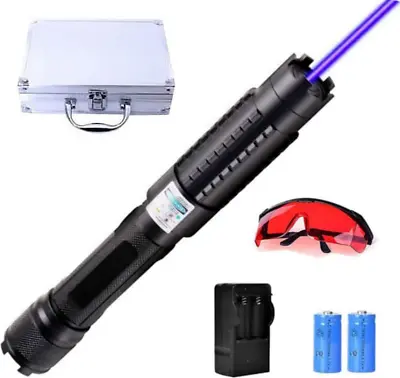 6 Watt Blue Laser Pointer Beam Light W/Box 450 NM 2PCS Battery Charger Included • $101.99