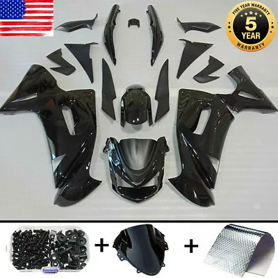 Gloss Black Fairing Kit For Kawasaki Ninja 650R EX650 2006-2008 2007+Bolt Set US • $359.01