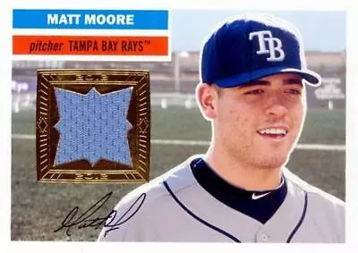 Matt Moore Jersey Relic Baseball Card (Rays) 2012 Topps Heritage #56R-MMO • $8