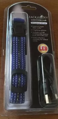 New Zach & Zoey LED Pet Dog Collar 3 Lighting Options Adjustable 10 -12  • $16.99