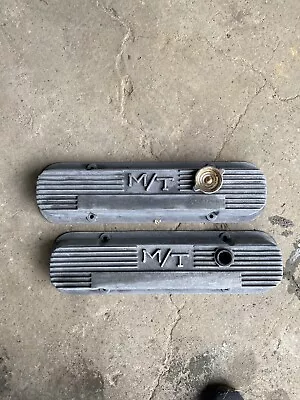 Vintage MT Mickey Thompson Pontiac Aluminum Valve Covers Gasser 350 389 400 455 • $199