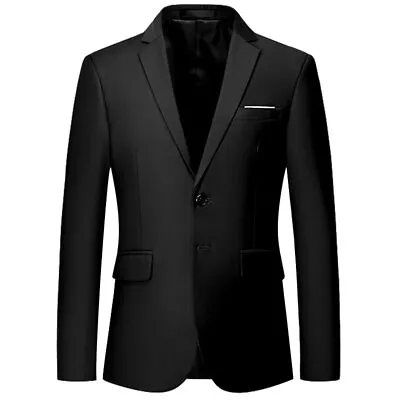 Business Men Suit Blazer Classic Slim Fit For Men Suit Jacket Fine Casual Male • $45.07