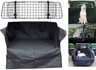 Car Boot Liner Mat & Bumper Protector + Mesh Dog Guard Fits Volvo • $44.79