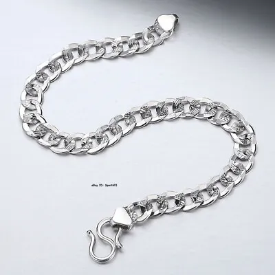 Real Solid Platinum Men Bracelet 5.4mmW Curb Chain Link 7.08 L 12.3-12.5g • $939.06