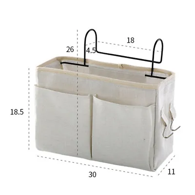 Couch Hanging Canvas Bag Bedside Pocket Gadget Storage Holder Book Bed Organizer • £4.99