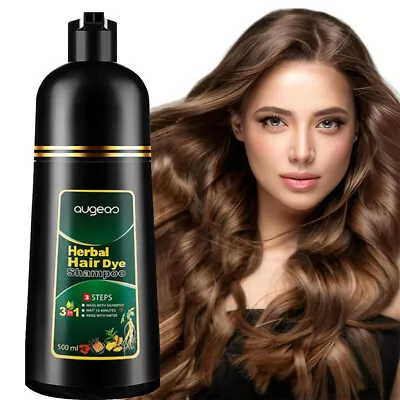 500ml Permanent Black Hair Dye Shampoo Fast Hair Dye Shampoo 3 In One • $18.99