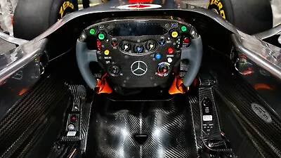 F1 FORMULA MERCEDES BENZ COCKPIT DRIVE VIEW WALL ART COVERING 30x20 Inch Canvas • £21.99