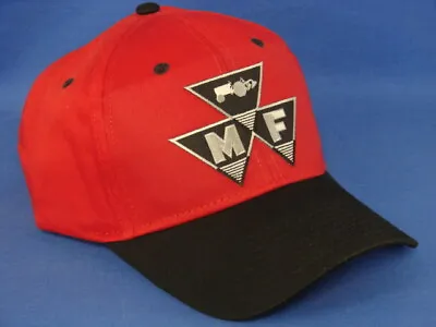 Massey Ferguson Hat - Black Red - Triangle Logo - Low Crown • $25