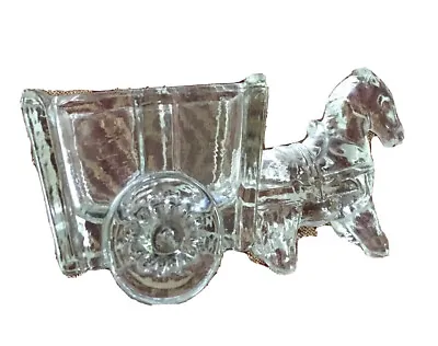 Jeanette Glass Horse With Cart Mini Toothpick Holder • $8