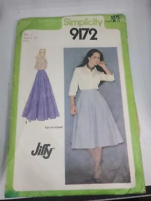 Vintage Simplicity 9172 Floor Length Circle Skirt Misses Size 10 • $4.99