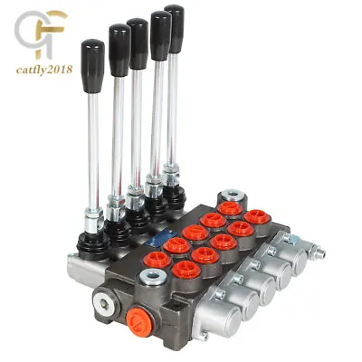 Hydraulic Directional Control Valve 13 GPM 5 Spools Monoblock 4Way Tandem Center • $109.27