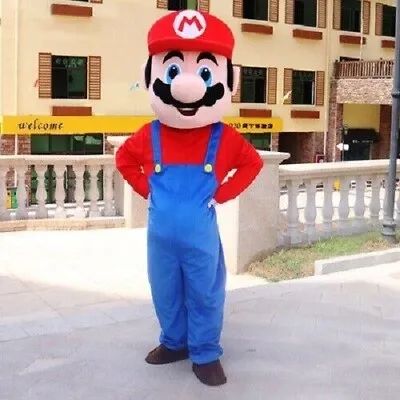 Super Mario Mascot Costume Cosplay Party Fancy Dress Brothers Suits Adult Size • $116