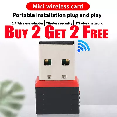 £3.29 • Buy USB Wifi Adapter 802.11n Antenna USB Wireless Receiver Dongle Network External