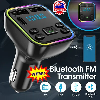 Wireless Bluetooth Car FM Transmitter Handsfree Kit MP3 Player Adapter Charger • $10.39