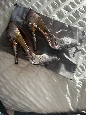 Mui Mui Pink Sequin Shoes UK5 Excellent Condition • £160