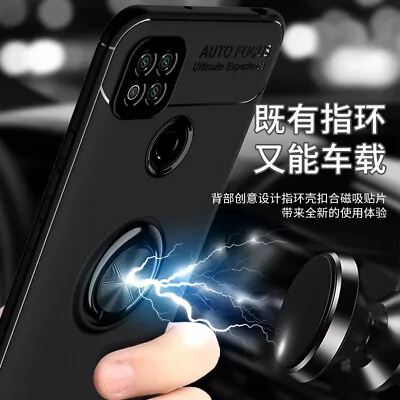 For Xiaomi Redmi 9C 3D 3in1 Shockproof Rugged Metal Ring Car Holder Case +glass • $9.19