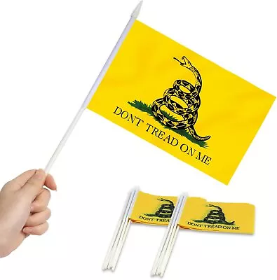 Anley Don't Tread On Me Mini Flag 12 Pack - Hand Held Miniature Gadsden Flags • $8.55