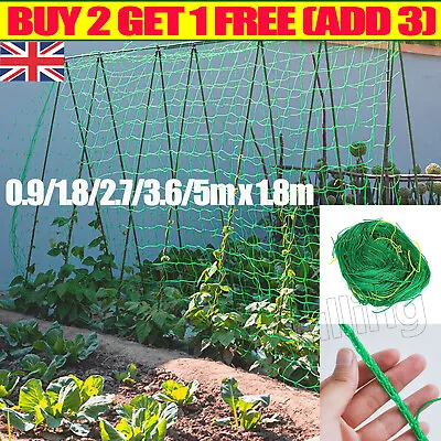 £4.98 • Buy Garden Plant Climbing Net Cucumber Nylon Trellis Netting Grow Mesh Support Tools