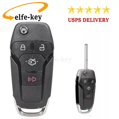 4B Flip Remote Key Fob Case Cover For Ford Fusion 2013 2014 2015 2016 2017 2018 • $9.91