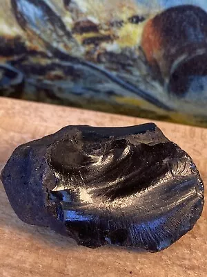 Obsidian Black Volcanic Glass Mineral Specimen Lapidary Knapping Arrowhead Tools • $11.19