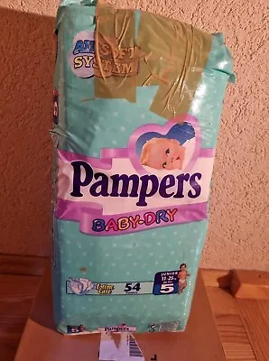 Pampers Baby Dry 5 Junior Old Diapers Vintage Open Package  • $185