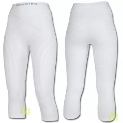 X-Bionic Women's Energy Accumulator Pants Half Long Ski Underpants Size 34-36 White • £21.37
