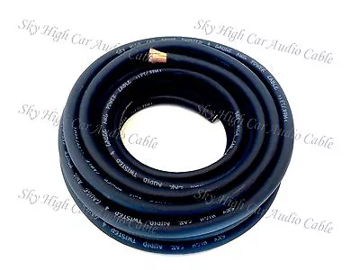$1.25 • Buy 4 Gauge AWG BLACK Power Ground Wire Sky High Car Audio Sold By The Foot GA Ft 