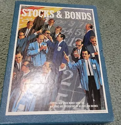 Vintage 1964 3M Bookshelf Games Stocks And Bonds See Pics For Included Pieces • $13