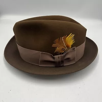 Dobbs New York L205 Jet 707 Mink 7 1/8 Classic Fedora! H16 • $59.99