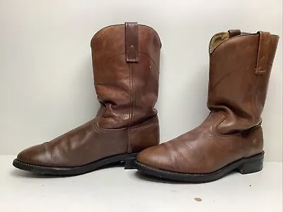 Vtg Mens Acme Western Roper Brown Boots Size 8.5 D • $19.99