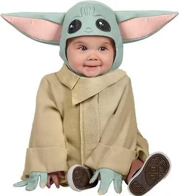 Star Wars Grogu Baby Yoda Disney Halloween Costume 6-12 Months NEW • £19.99