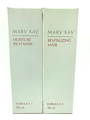 Mary Kay Moisture Rich Mask Formula 1 & Revitalizing Mask Formula 2 NIB • $26.26