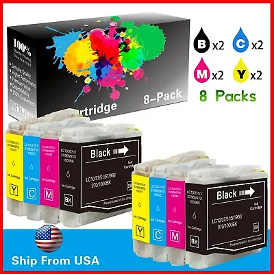 8PK Brother LC51 Ink Cartridge For MFC-230C MFC-240C MFC-465CN MFC-3360C • $12.99