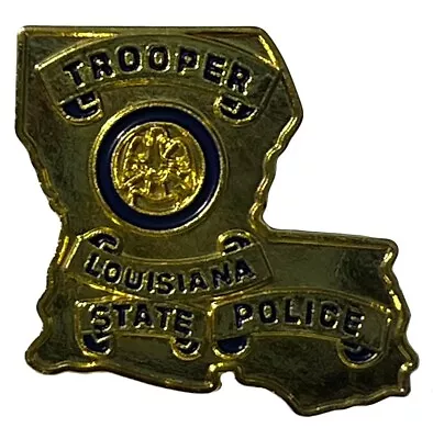 Louisiana State Police Trooper Badge Hat Cap Lapel Pin PO-519 • $7.77