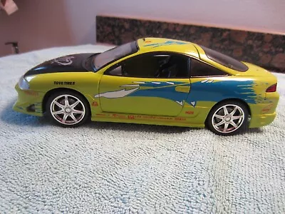 Pre-owned Fast & Furious 1995 Mitsubishi Eclipse 1:18 Diecast Brian's Car • $79.99