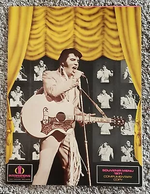 Elvis International Hilton Hotel Souvenir Menu Original 1971 • $195