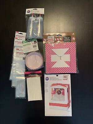 Baking Supplies. 13 Items! Piping Bags Treat Boxes Cake Pop Sticks And More! • $15