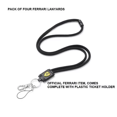 LANYARD X 4 Scuderia Ferrari Black NeckStrap Key Passholder Formula One F1 NEW! • £15