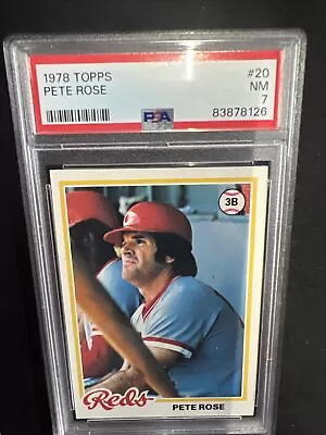 1978 Topps Pete Rose PSA 7 Reds Baseball Big Red Machine Vintage Graded Card • $39.99