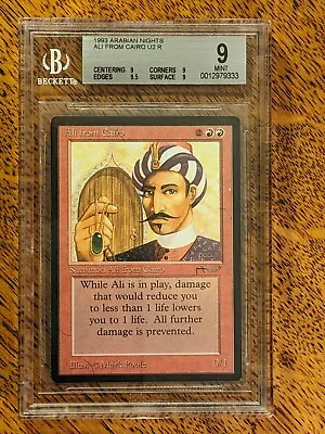 MTG ALI FROM CAIRO RARE Arabian Nights BGS 9 MINT!! 9/9.5/9/9 RESERVE LIST 1993 • $1999