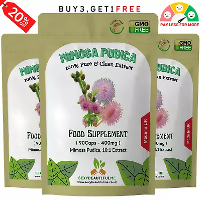 Mimosa Pudica Seed Caps 4000mg (400mg*10:1Ext)-Support Gut Health &Natural Detox • £21.99