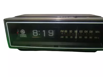 Vtg GE Model 7-4305B Alarm Clock Radio Flip Roll Numbers General Electric • $12