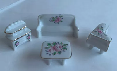 Japan Vintage Miniature Ceramic Doll House Furniture Piano Hutch Sofa Table • $7.38